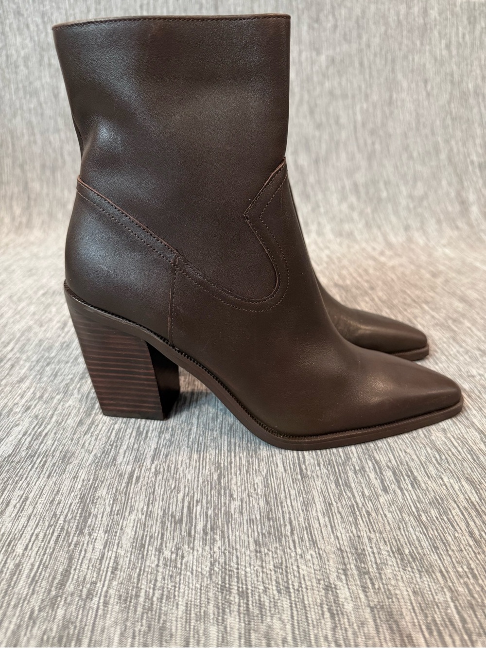 Steve Madden Brown Elene Block Heel Ankle Boots